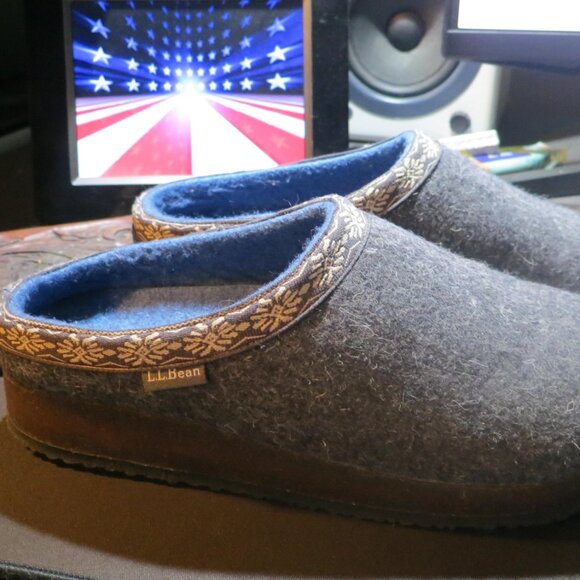 ll bean womens slippers wool 10 - Picture 2 of 4